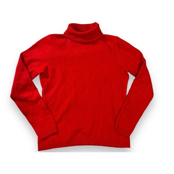 Sofie Sweaters - Sofie 100% Cashmere Turtle Neck Stretch Pullover Sweater Women's Red M